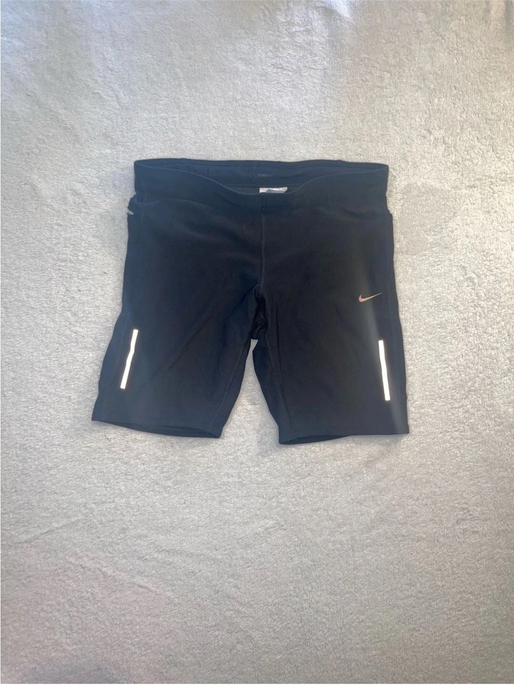 Nike Black Cycling Shorts with Reflective Strips